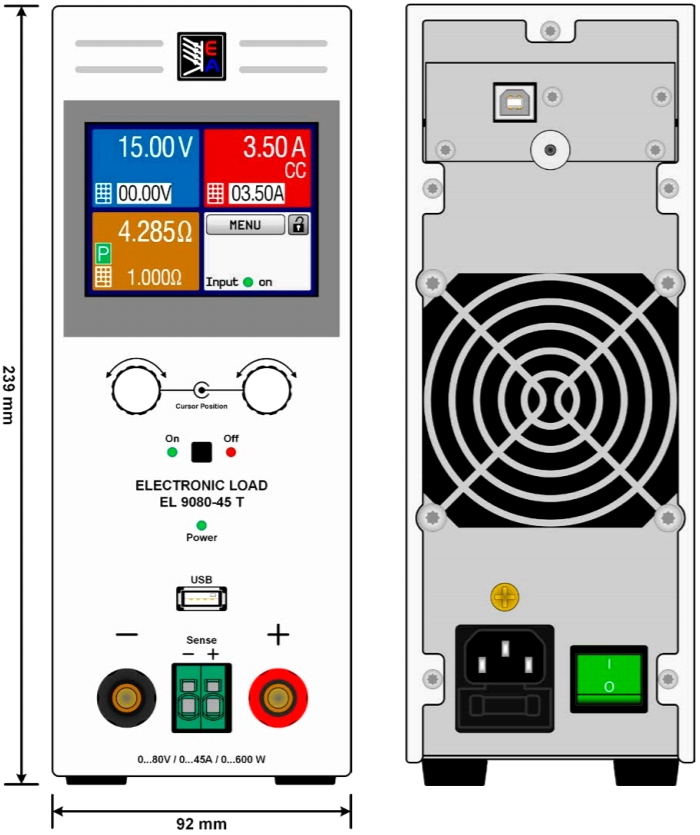 עומס אלקטרוני למעבדות אלקטרוניקה EA ELEKTRO-AUTOMATIK EA-EL 9080-45 T